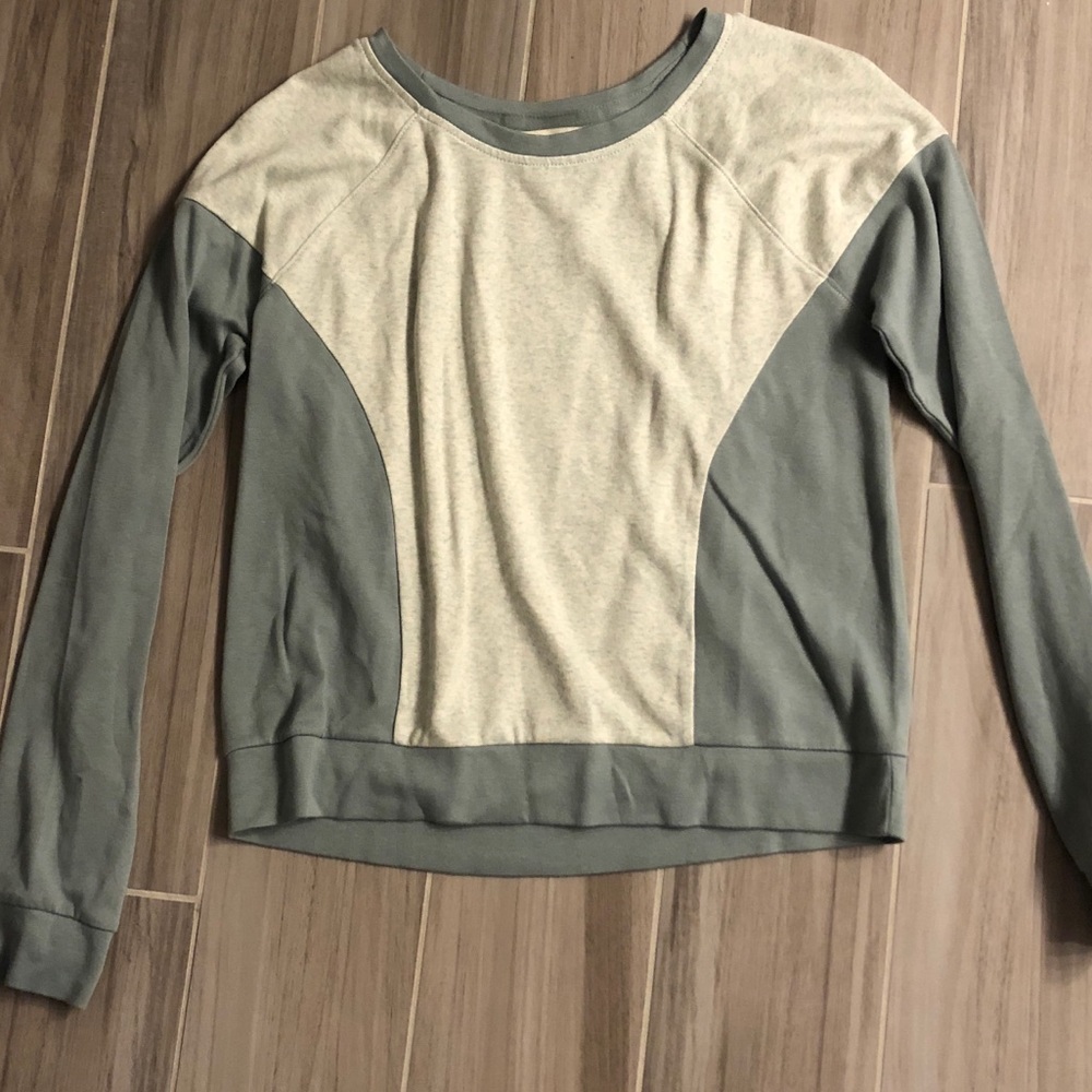 Green and Oatmeal Sweater